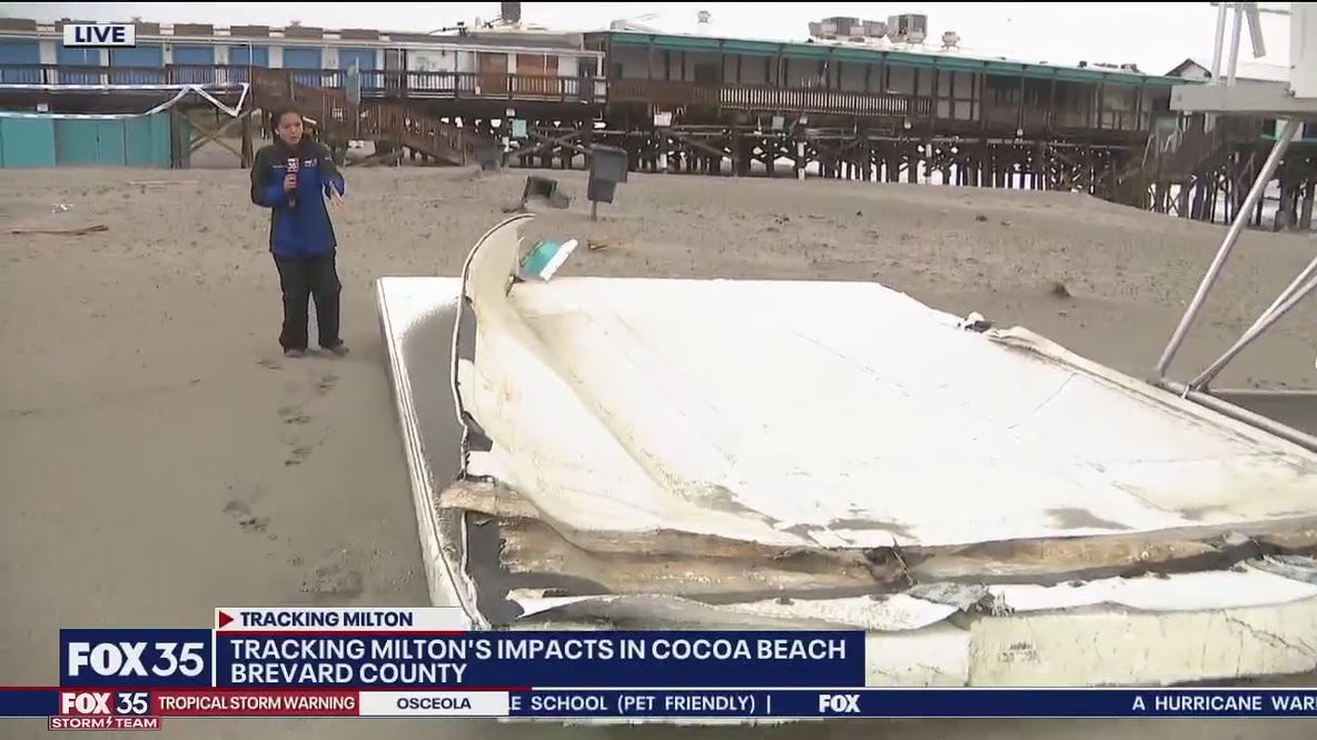 Milton damage: Strong winds hit Cocoa Beach pier